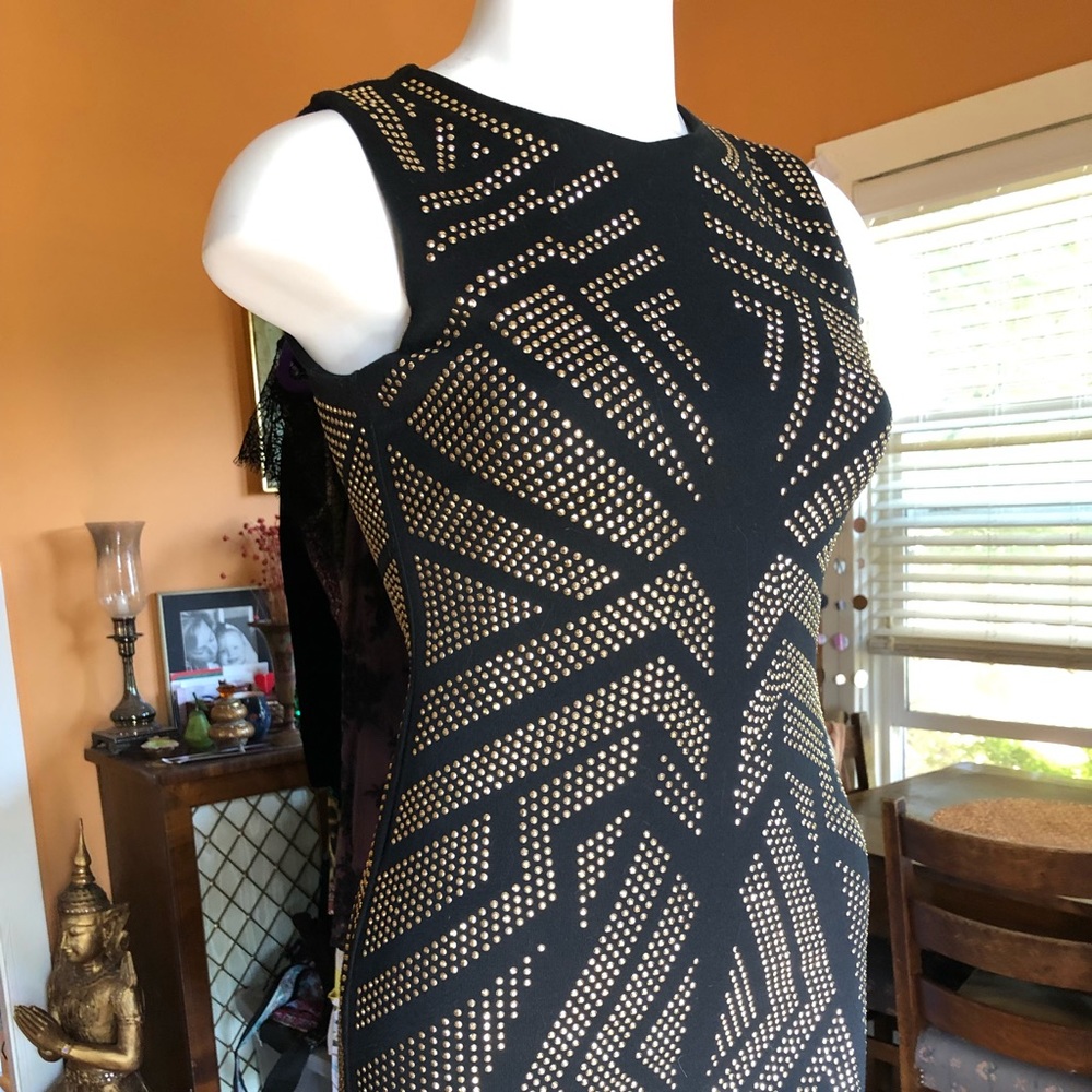 Greylin Studded Chevron Dress